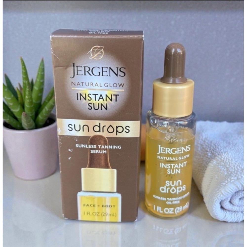 Jergens Natural Glow Instant Sun Drops Sunless Tanning for Face & Body 1oz